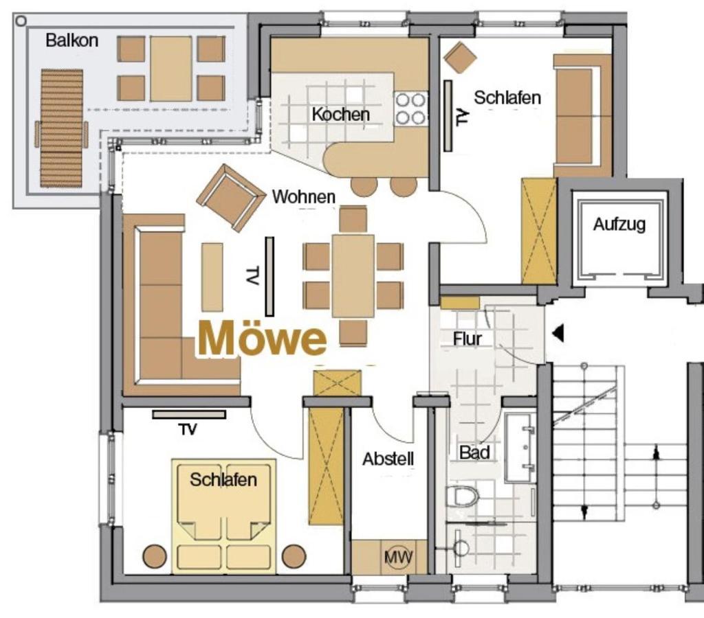 蒂门多弗施特兰德Baltic House Moewe公寓 外观 照片